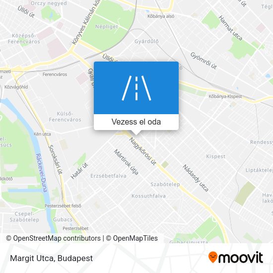 Margit Utca térkép