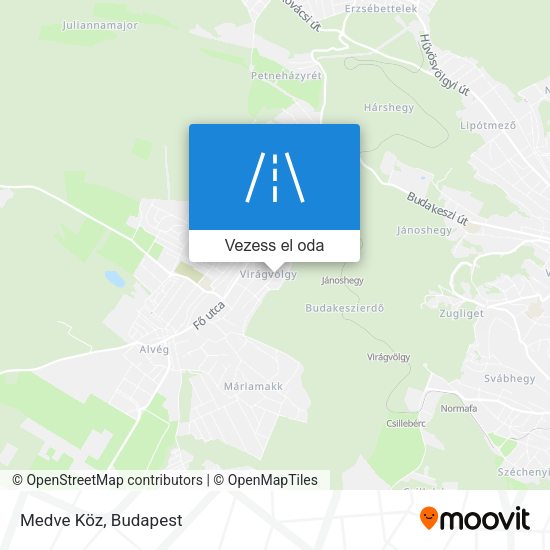 Medve Köz térkép