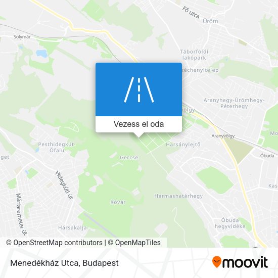 Menedékház Utca térkép