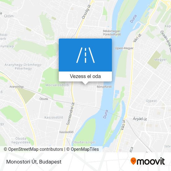 Monostori Út térkép