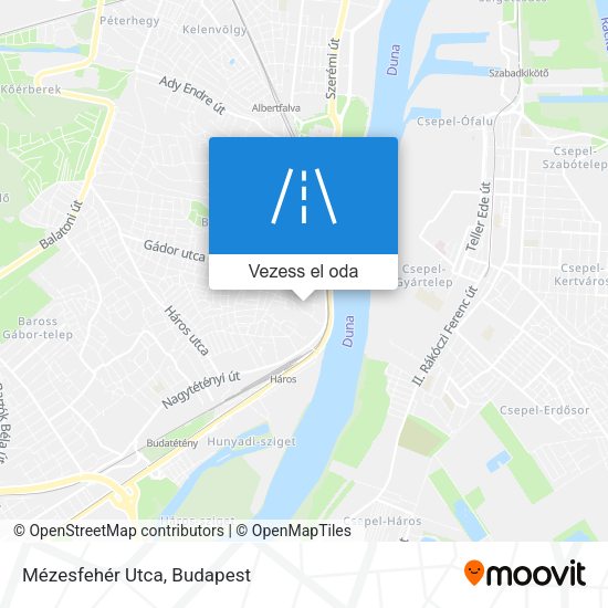 Mézesfehér Utca térkép