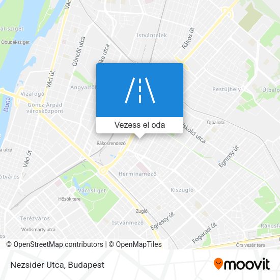 Nezsider Utca térkép