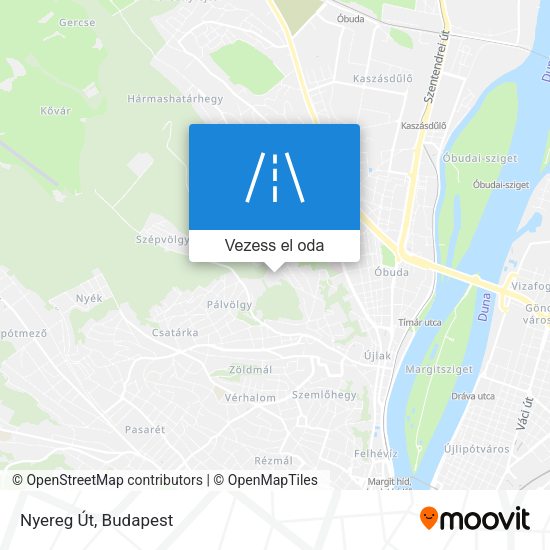 Nyereg Út térkép
