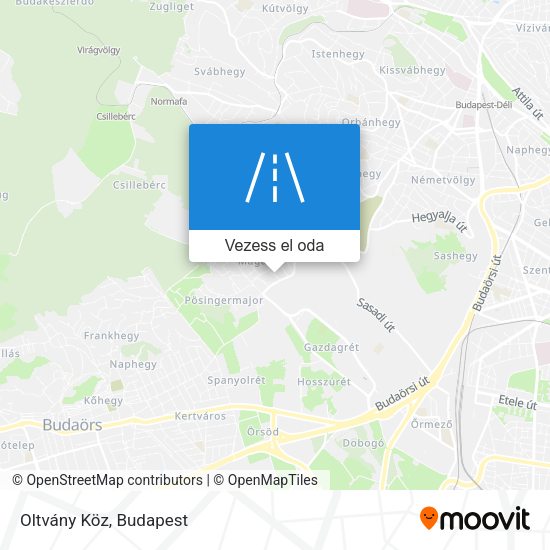 Oltvány Köz térkép