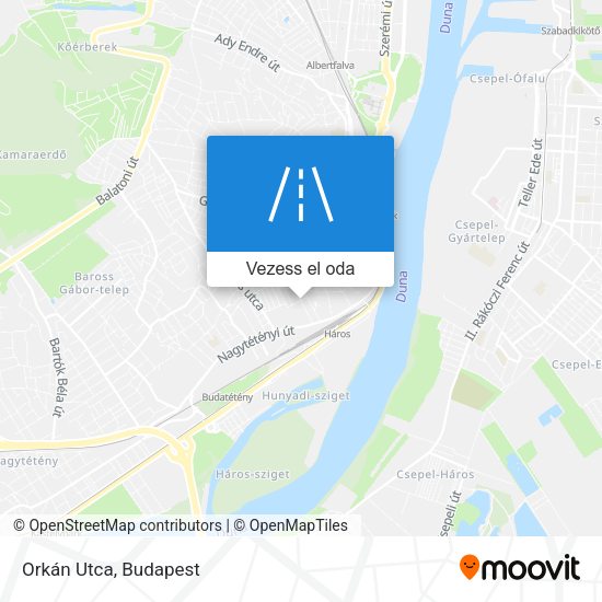 Orkán Utca térkép