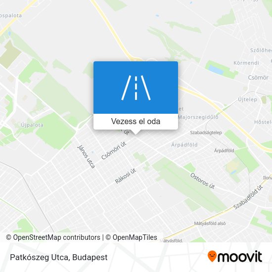 Patkószeg Utca térkép