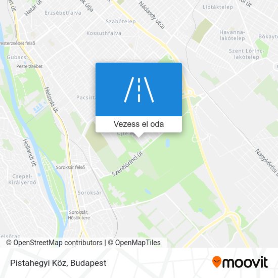 Pistahegyi Köz térkép