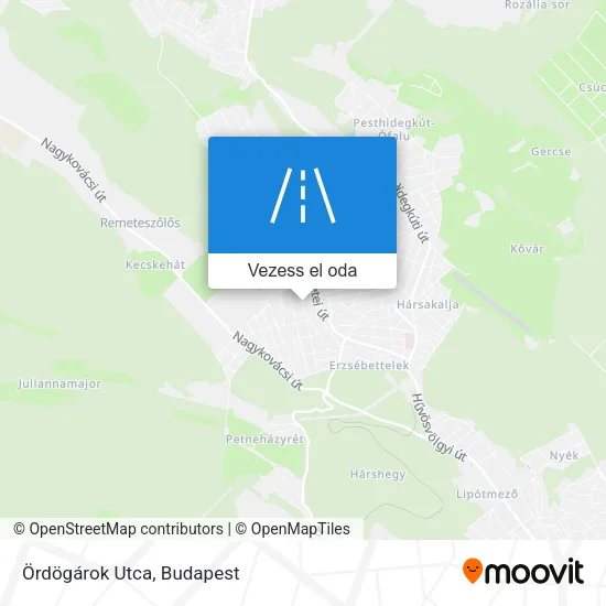 Ördögárok Utca térkép