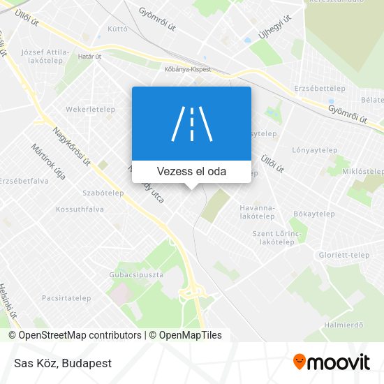Sas Köz térkép