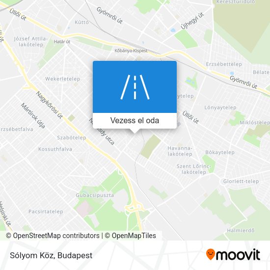 Sólyom Köz térkép