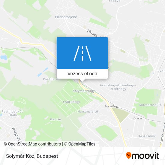 Solymár Köz térkép
