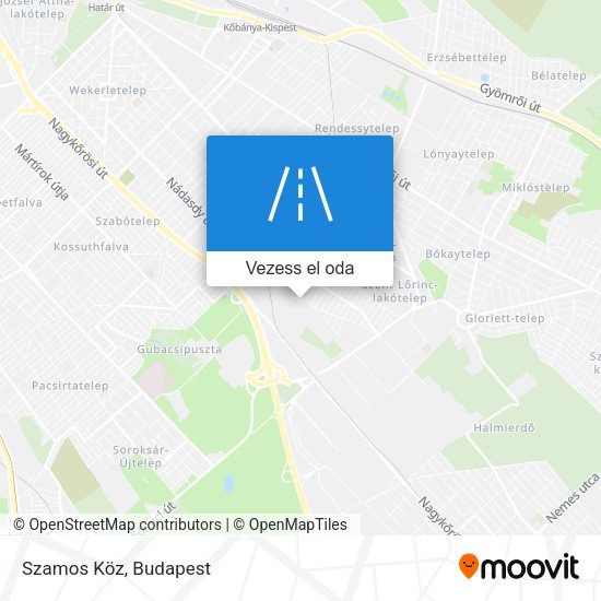 Szamos Köz térkép