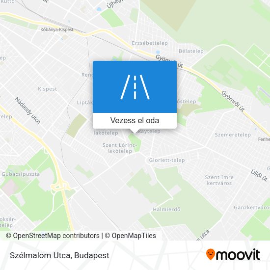 Szélmalom Utca térkép