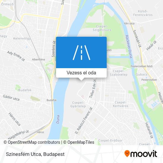 Színesfém Utca térkép