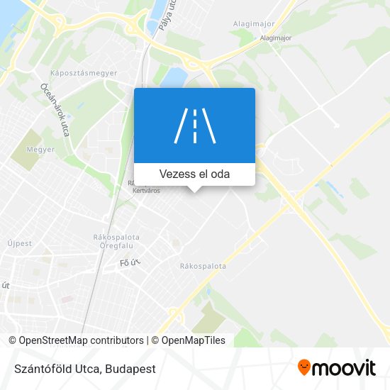 Szántóföld Utca térkép