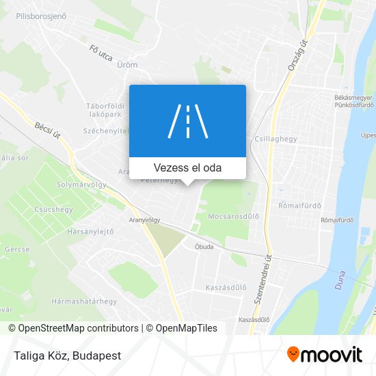 Taliga Köz térkép
