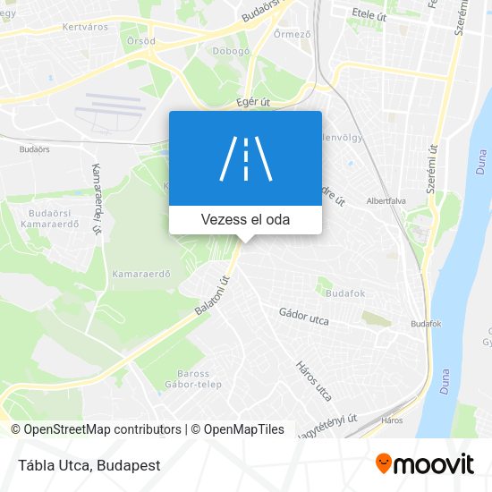 Tábla Utca térkép