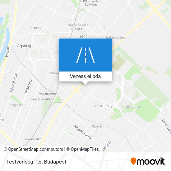 Testvériség Tér térkép
