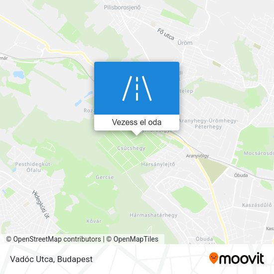 Vadóc Utca térkép