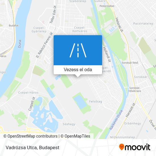 Vadrózsa Utca térkép