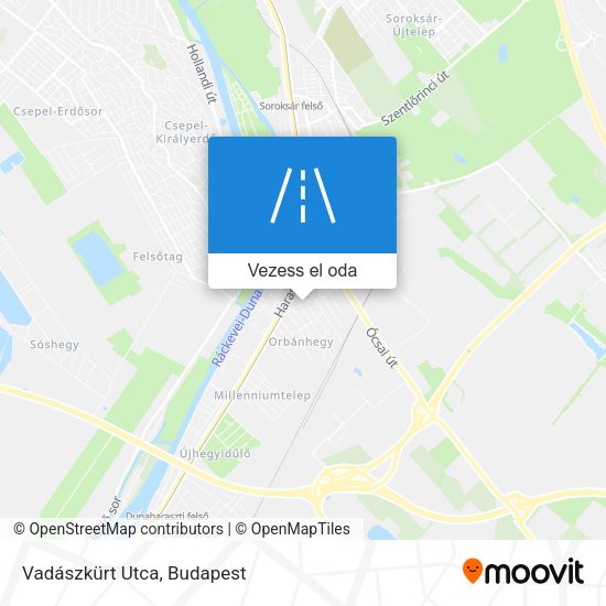 Vadászkürt Utca térkép