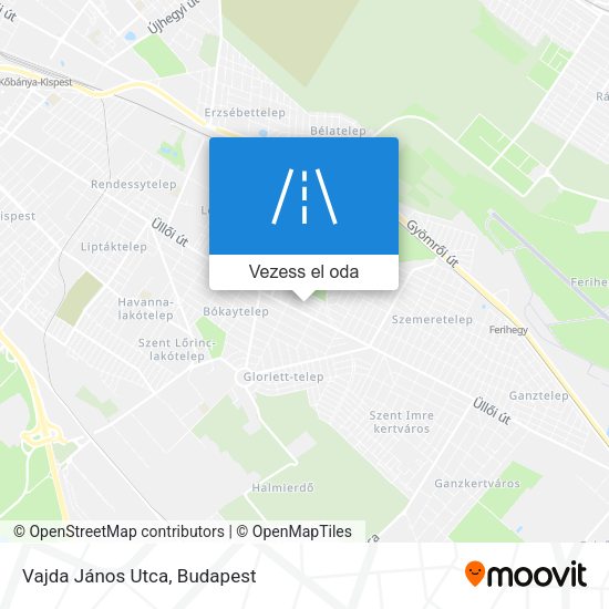 Vajda János Utca térkép