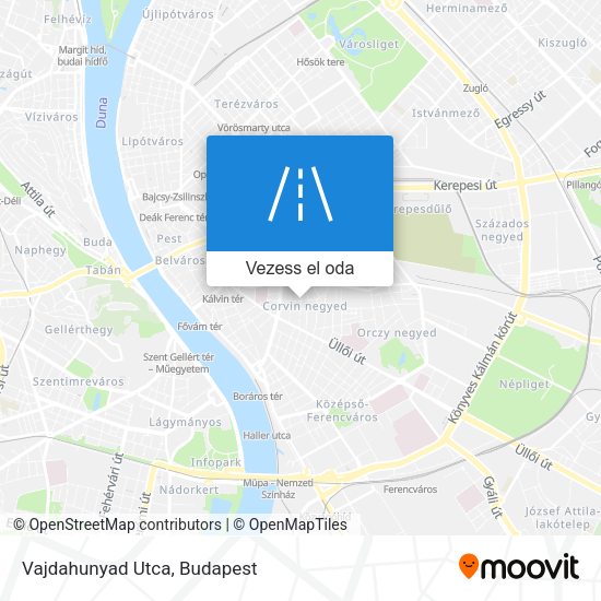 Vajdahunyad Utca térkép
