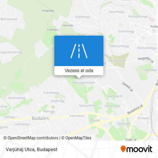 Varjúháj Utca térkép