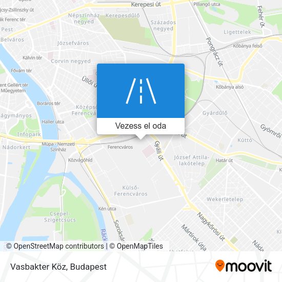 Vasbakter Köz térkép