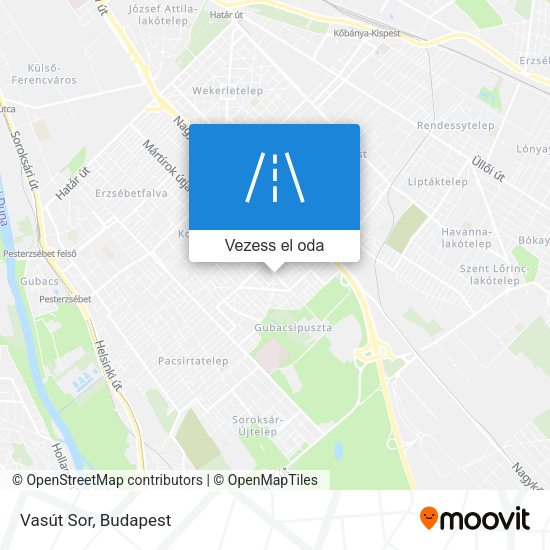 Vasút Sor térkép