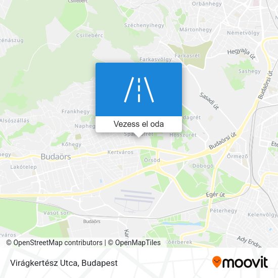 Virágkertész Utca térkép