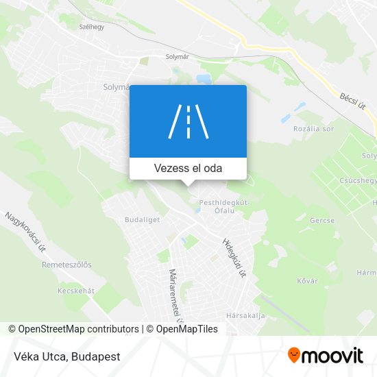 Véka Utca térkép