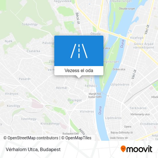 Vérhalom Utca térkép