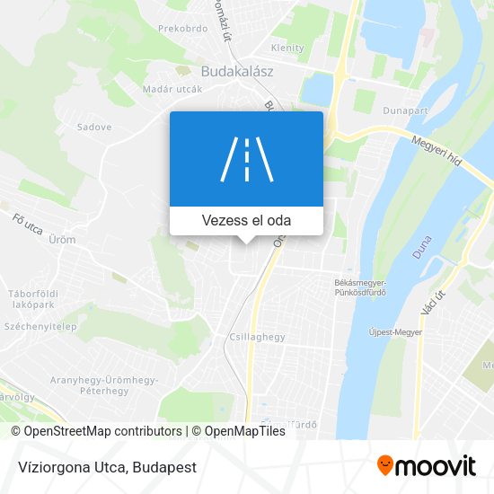 Víziorgona Utca térkép