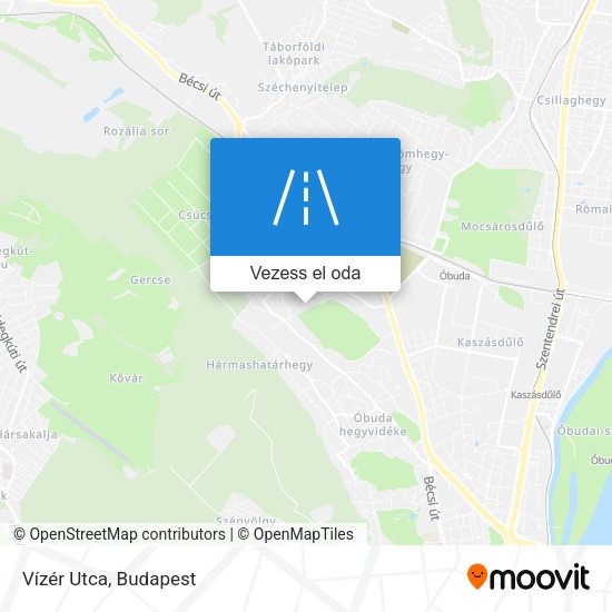 Vízér Utca térkép