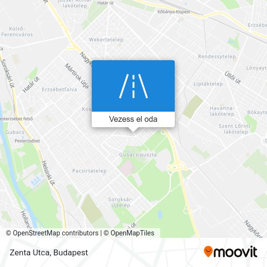 Zenta Utca térkép