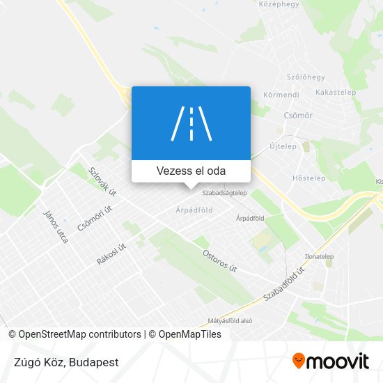Zúgó Köz térkép