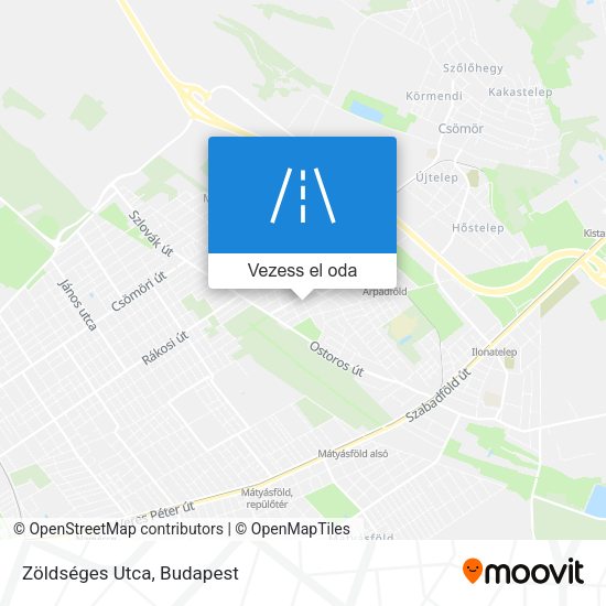 Zöldséges Utca térkép