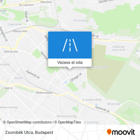 Zsombék Utca térkép