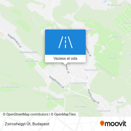 Zsíroshegyi Út térkép