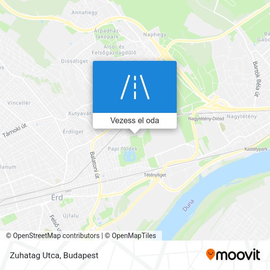 Zuhatag Utca térkép