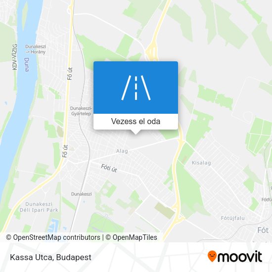 Kassa Utca térkép