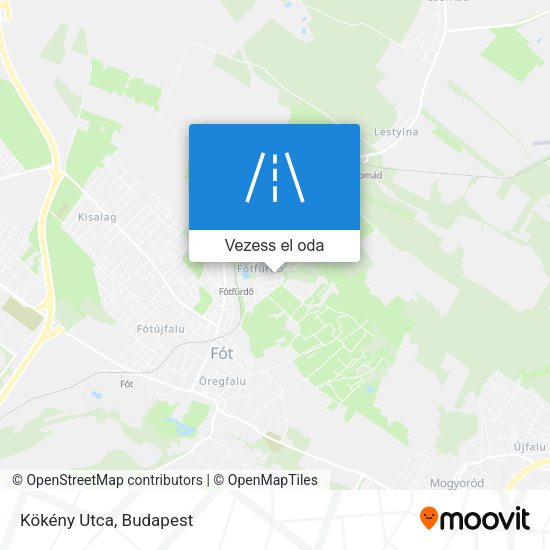 Kökény Utca térkép