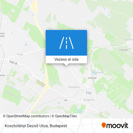 Kosztolányi Dezső Utca térkép