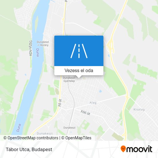 Tábor Utca térkép