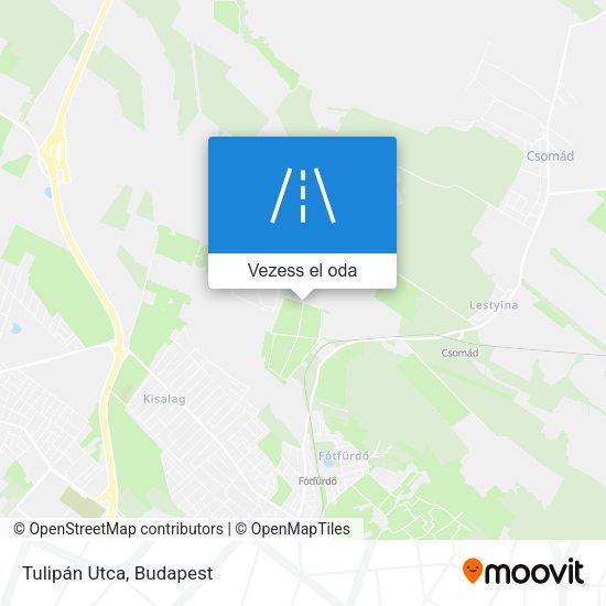 Tulipán Utca térkép