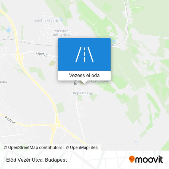 Előd Vezér Utca térkép