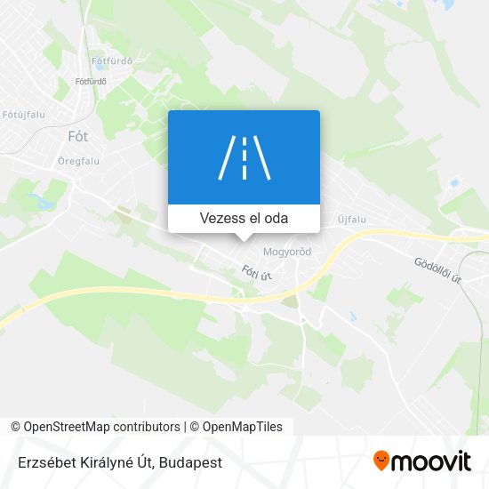 Erzsébet Királyné Út térkép