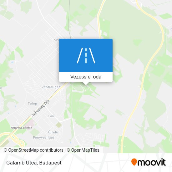 Galamb Utca térkép