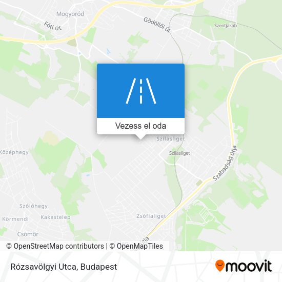 Rózsavölgyi Utca térkép